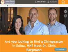 Tablet Screenshot of edinafamilychiropractic.com